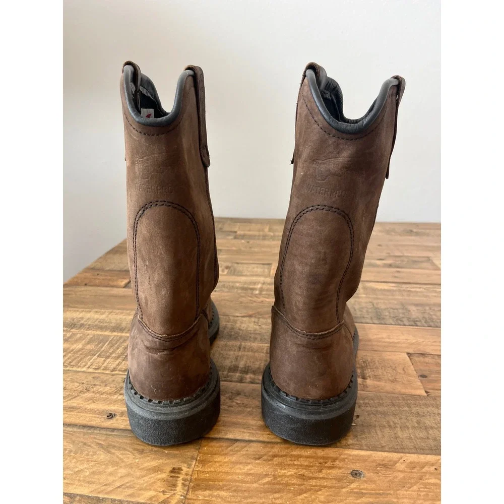 Red Wing 4436‎ Mens Waterproof Metatarsal Guard Pull On Work Boots Brown 7.5 D